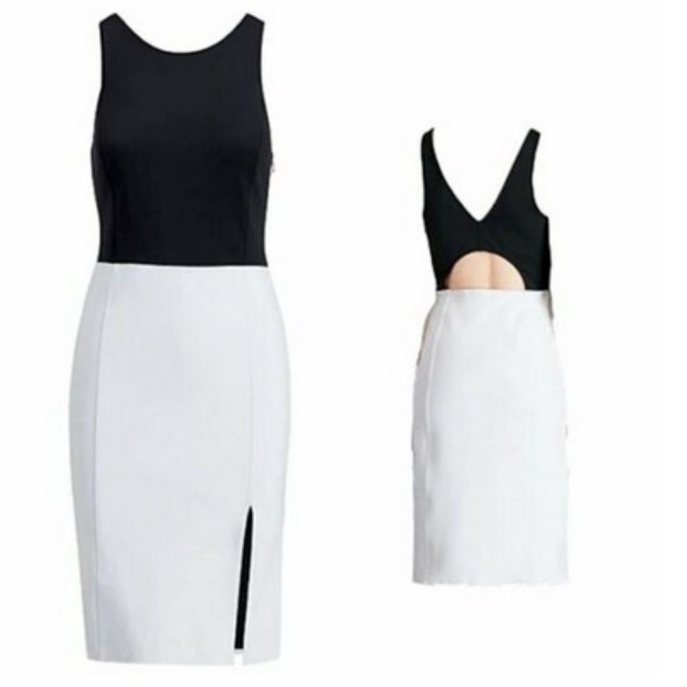 Polo Ralph Lauren Black/White Two-Tone Sleeveless Dress Size 4 ~ NWT